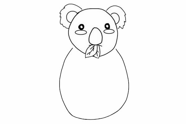 可爱的考拉简笔画步骤