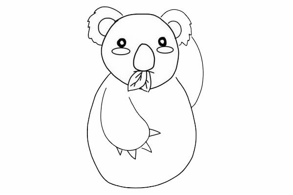 可爱的考拉简笔画步骤