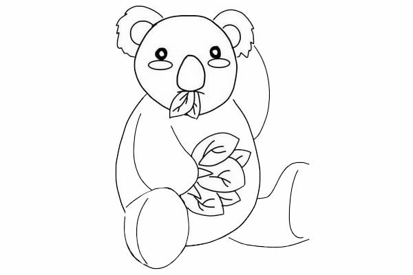可爱的考拉简笔画步骤