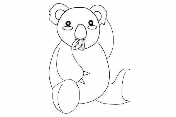 可爱的考拉简笔画步骤