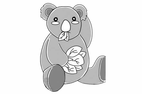 可爱的考拉简笔画步骤