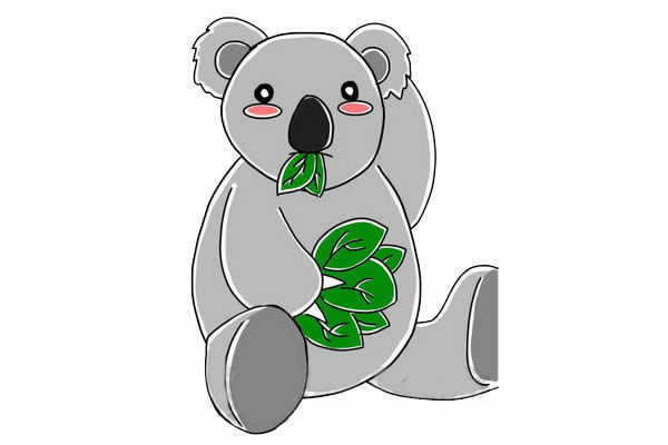 可爱的考拉简笔画步骤