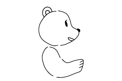 吃蜂蜜的小熊简笔画