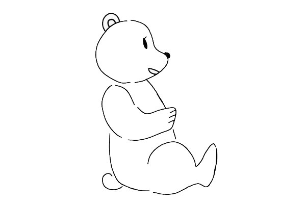 吃蜂蜜的小熊简笔画