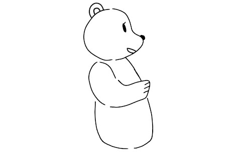 吃蜂蜜的小熊简笔画