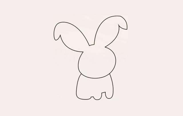 可爱的卡通小黄兔简笔画