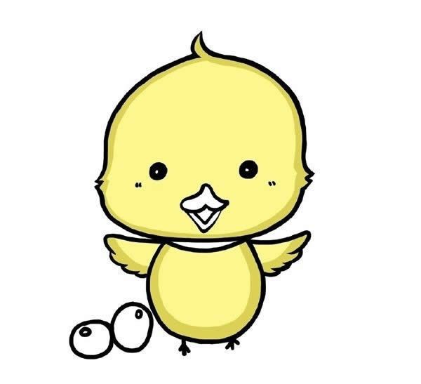 简单可爱的小黄鸭简笔画 简单可爱的小黄鸭简笔画