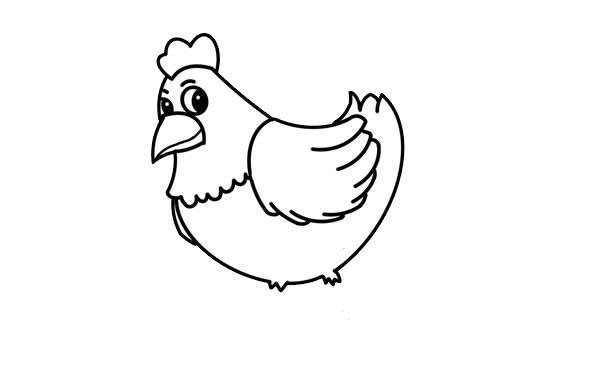 母鸡简笔画详细步骤 母鸡简笔画详细步骤
