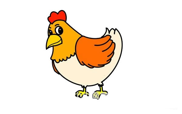 母鸡简笔画详细步骤 母鸡简笔画详细步骤