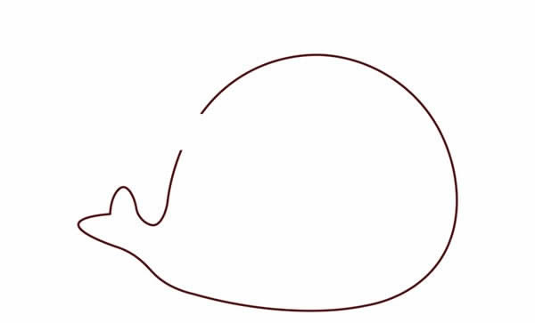 可爱的卡通鲸鱼简笔画(卡通版的鲸鱼)