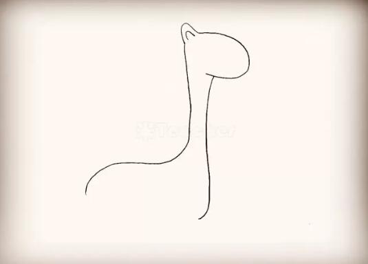 漂亮可爱的长颈鹿简笔画