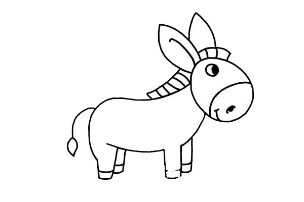 卡通小毛驴简笔画步骤 卡通小毛驴简笔画步骤