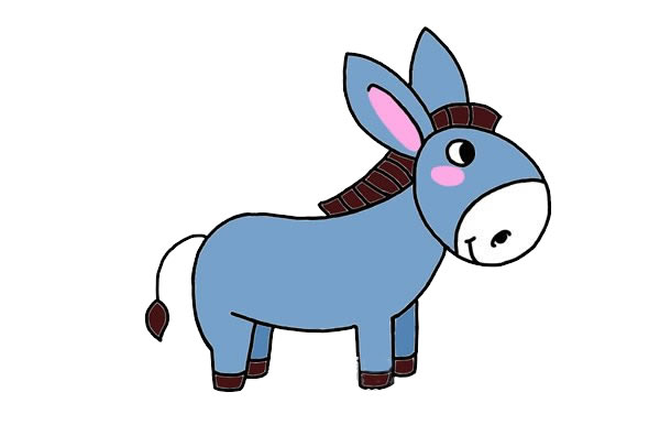 卡通小毛驴简笔画步骤 卡通小毛驴简笔画步骤