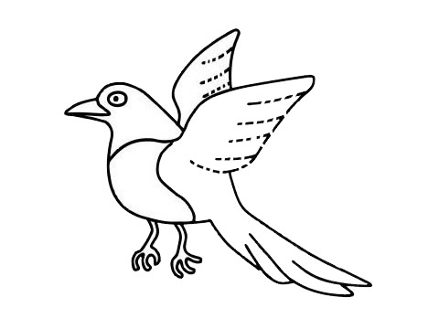 一组喜鹊简笔画图片大全