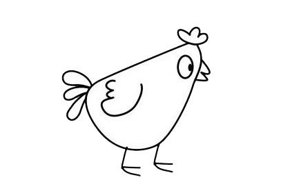 一组公鸡简笔画图片大全