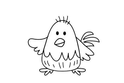 一组公鸡简笔画图片大全