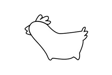 公鸡简笔画步骤教程