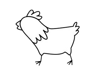 公鸡简笔画步骤教程