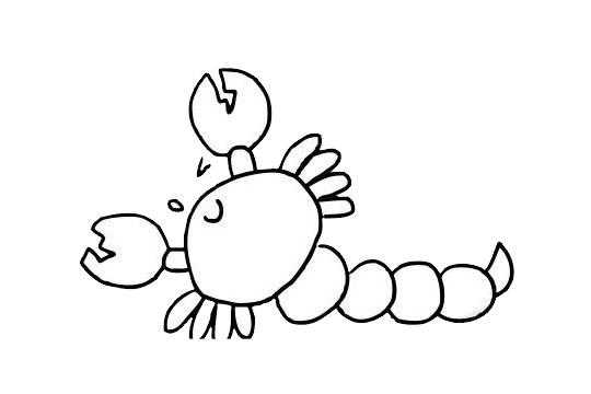 一组蝎子简笔画图片大全