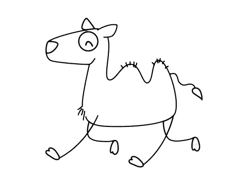 一组关于骆驼的简笔画大全