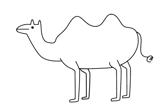 一组关于骆驼的简笔画大全