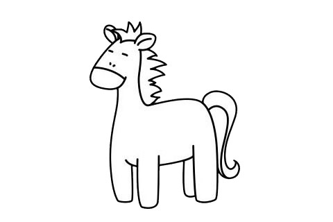 一组关于马的简笔画大全