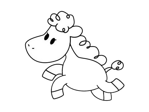 一组关于马的简笔画大全