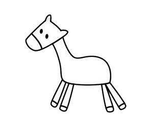 简单的小马简笔画 简单的小马简笔画