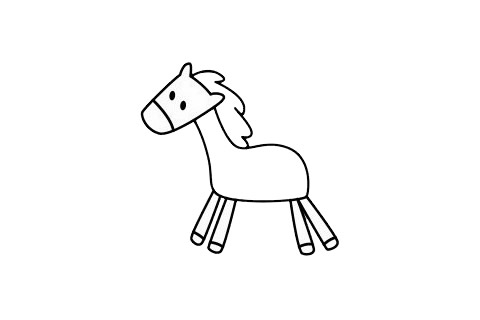简单的小马简笔画 简单的小马简笔画