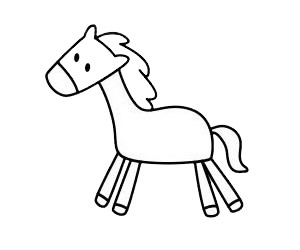简单的小马简笔画 简单的小马简笔画