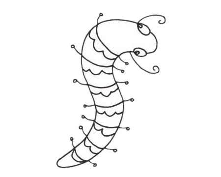 一组蜈蚣简笔画图片大全(蜈蚣简笔画 卡通图片)