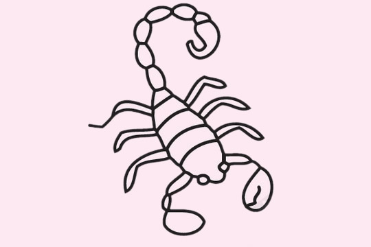 几款不同的蝎子简笔画(蝎子简画)