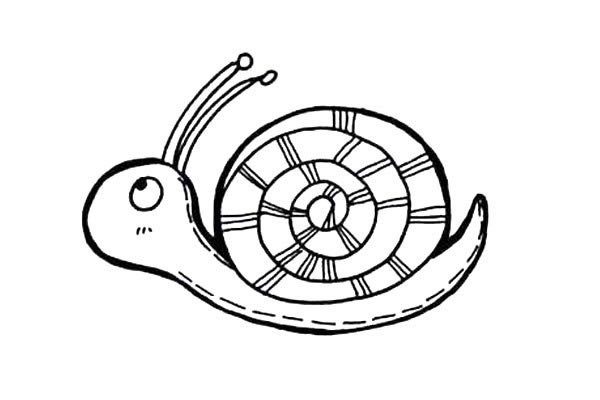 可爱的卡通蜗牛简笔画(简笔图片卡通可爱 呆萌)