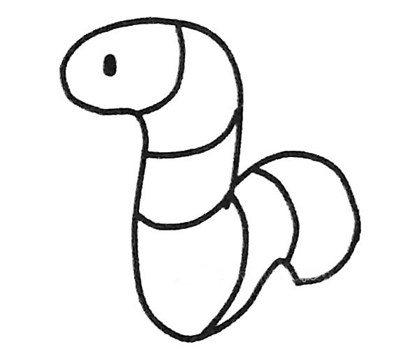 卡通蚯蚓简笔画步骤 卡通蚯蚓简笔画步骤