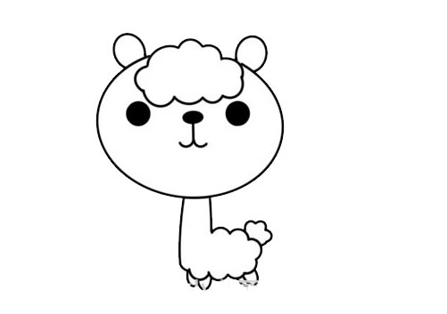 可爱的羊驼简笔画 可爱的羊驼简笔画