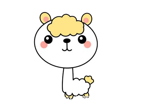 可爱的羊驼简笔画 可爱的羊驼简笔画