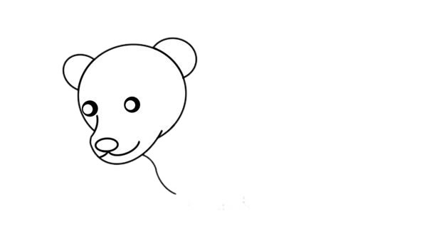 几步就会的北极熊简笔画