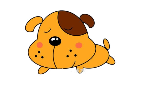 睡觉的小黄狗简笔画 睡觉的小黄狗简笔画