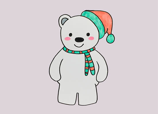 北极熊怎么画最简单