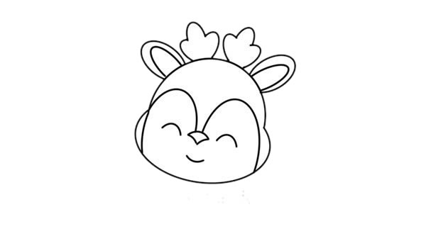 可爱的卡通小鹿简笔画