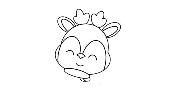 可爱的卡通小鹿简笔画