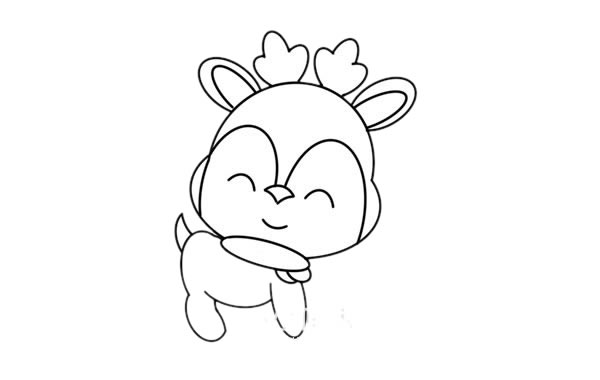 可爱的卡通小鹿简笔画