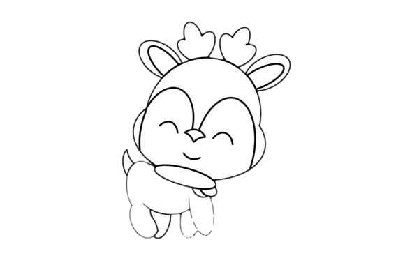 可爱的卡通小鹿简笔画