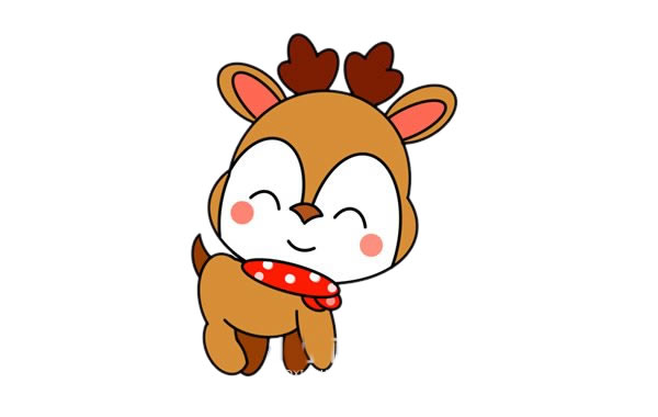 可爱的卡通小鹿简笔画