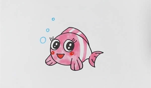 漂亮的小丑鱼简笔画 漂亮的小丑鱼简笔画