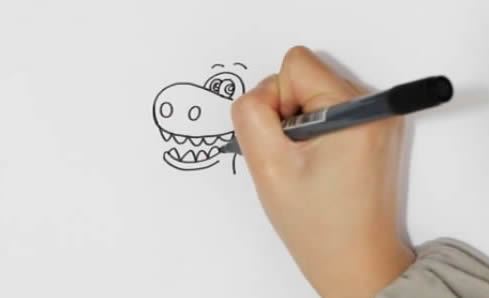 霸王龙简笔画步骤 霸王龙简笔画步骤