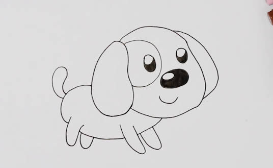 非常可爱的小狗简笔画 非常可爱的小狗简笔画