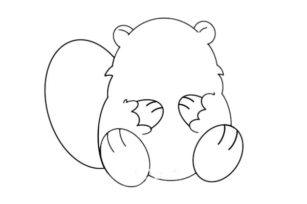 漂亮的彩色土拨鼠简笔画 漂亮的彩色土拨鼠简笔画