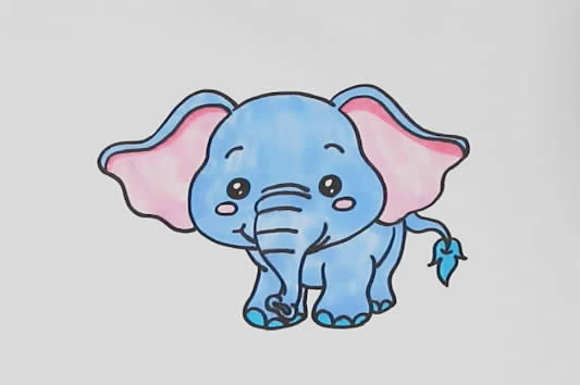 卡通的大象简笔画 卡通的大象简笔画