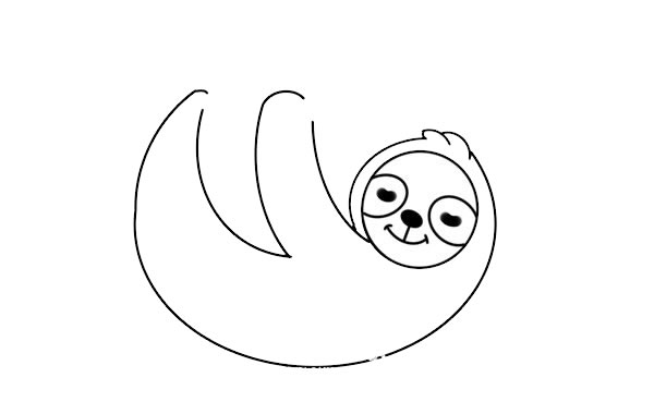 挂在树枝上的树懒简笔画 挂在树枝上的树懒简笔画